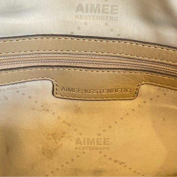 Aimee Kestenberg Tan Brown Pebbled Leather Purse Handbag - Picture 13 of 16